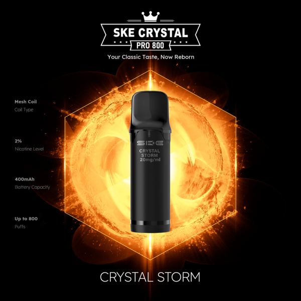 SKE Crystal Pro 800 - Crystal Storm - 20mg Nikotingehalt