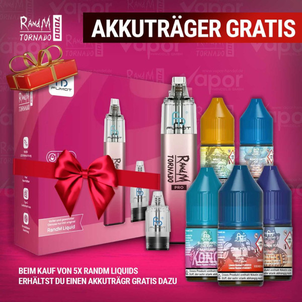 5x RandM Liquid + RandM Tornado Pro Pink Gratis