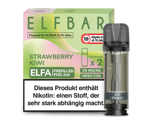 ELFBAR ELFA Strawberry Kiwi 20mg Nikotin 2er Pack