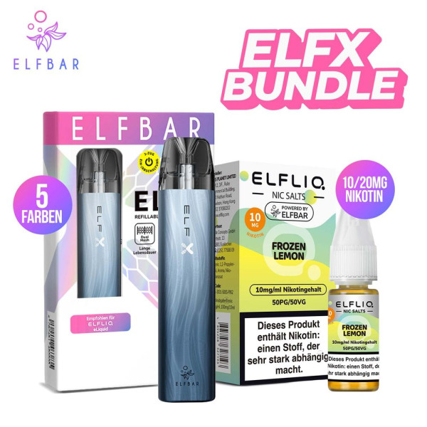 Elfbar Elfliq Liquid + ELFX Pod Kit Bundle