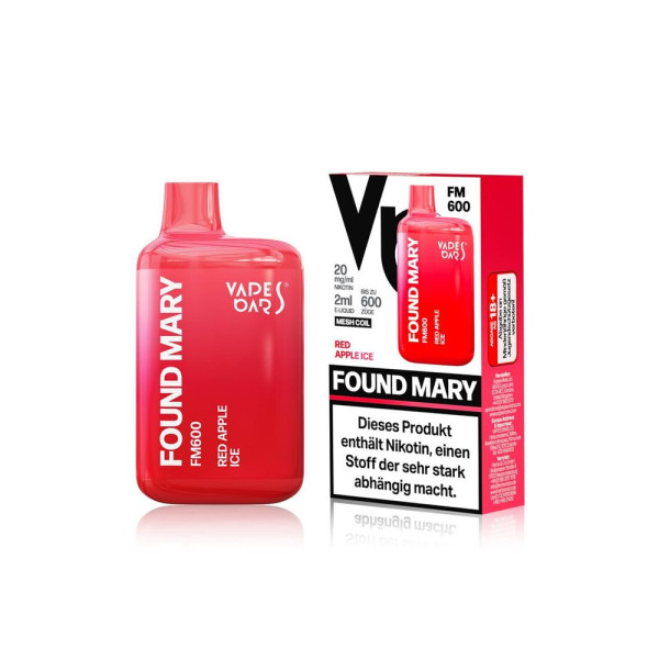 Found Mary FM600 - Red Apple Ice 20mg Nikotingehalt