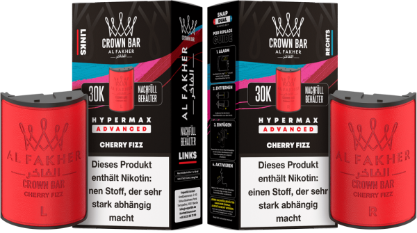 Al Fakher Hypermax Advanced 30K Pods - Cherry Fizz - 6mg Nikotingehalt