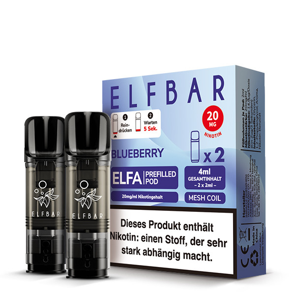 ELFBAR ELFA Blueberry 20mg Nikotin 2er Pack
