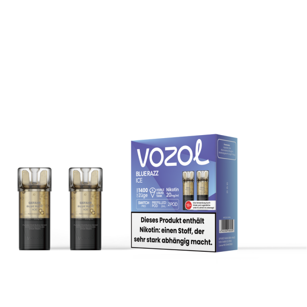 VOZOL Switch Pro Blue Razz Ice 20mg Nikotin 2er Pack