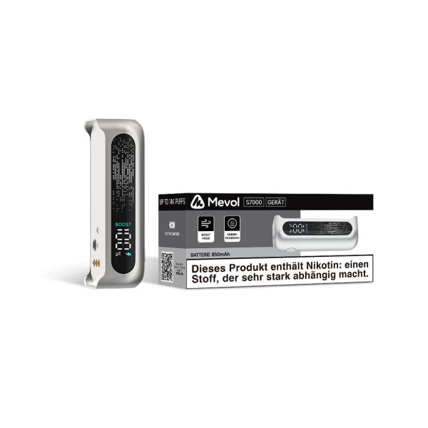 Mevol S7000 Akkuträger 850mAh - Farbe: Silver