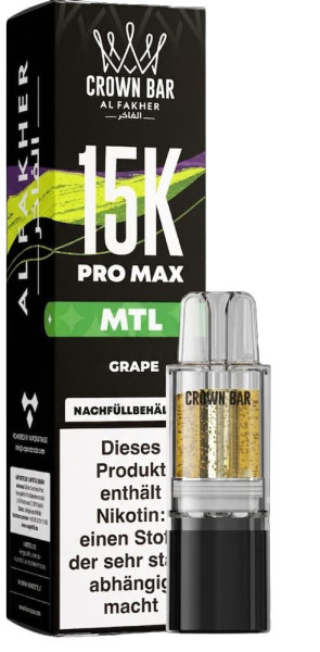 Al Fakher 15K PRO MAX Pod - Grape - MTL