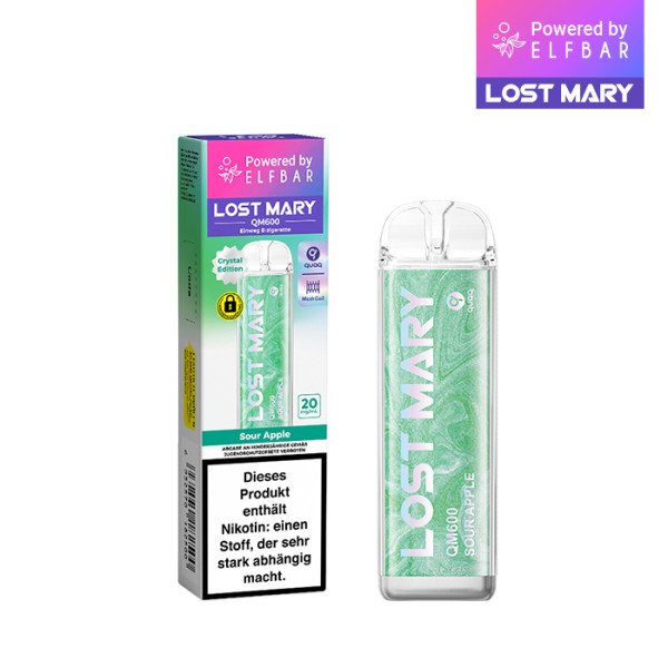 ELFBAR Lost Mary QM600 - Sour Apple 20mg Nikotin