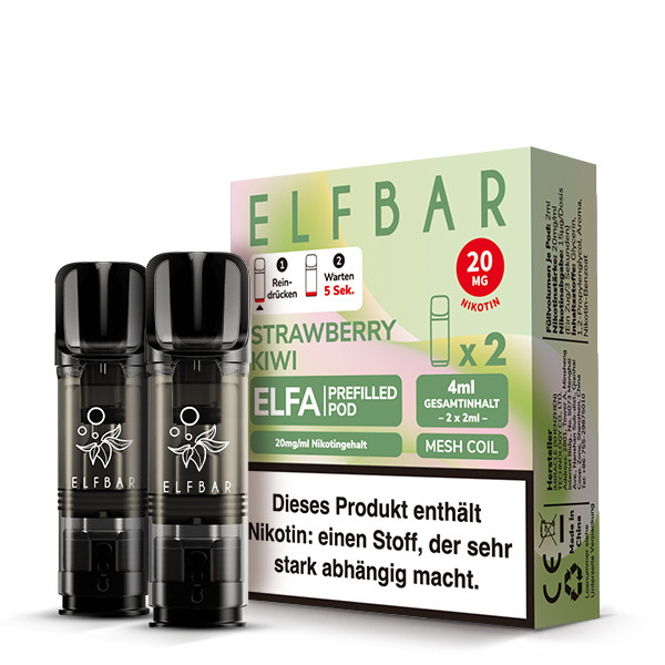 ELFBAR ELFA Strawberry Kiwi 20mg Nikotin 2er Pack