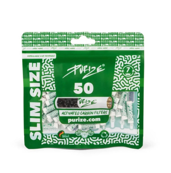 Purize Aktivkohlefilter Slim Size 7mm - 50 Stk