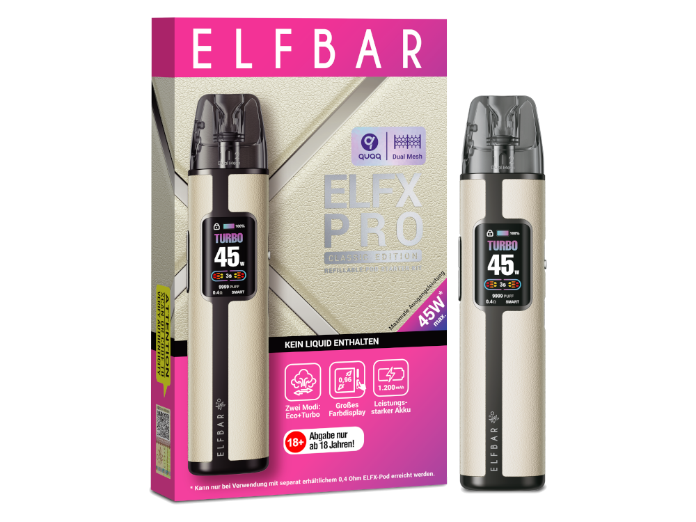 elfbar elfx pro - pod kit - 1200 mah ELFBAR ELFX Pro - Pod Kit - 1200 mAh - Farbe: White
