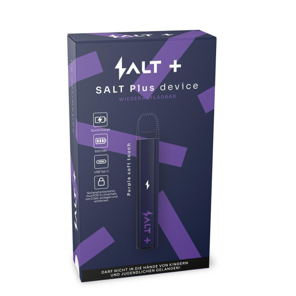 SALT Plus Basisgerät - 500mAh - Farbe: Purple Soft Touch