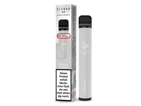 10 x ELFBAR 600 Lychee Ice 20mg Nikotin