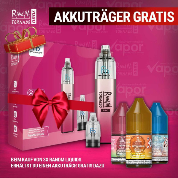 3x RandM Liquid + RandM Tornado Pro Pink Gratis
