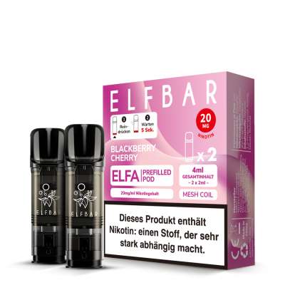 elfbar pods deep red Elfbar ELFA Pods “Deep Red”/Cherry 20mg 2 Stk. – Der Sportnahrungsdiscounter main image 0