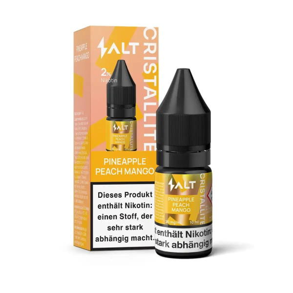 Salt Cristallite Liquid 10ml - Pineapple Peach Mango - 20mg/ml Nikotinstärke