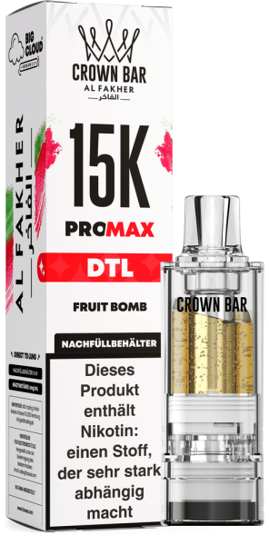 Al Fakher 15K PRO MAX (V2) Pod - Fruit Bomb - 6mg/ml Nikotingehalt - DTL