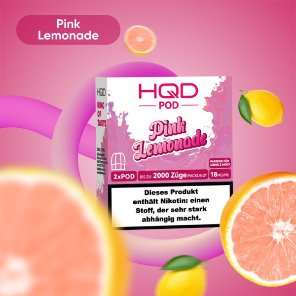 HQD Cirak 2 - Pink Lemonade - 2 x 2 ml Prefilled Pods (18 mg/ml Nikotingehalt)