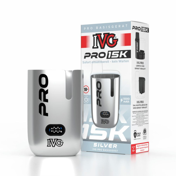 IVG Pro 15000 Akkuträger - 1500mAh - Silber