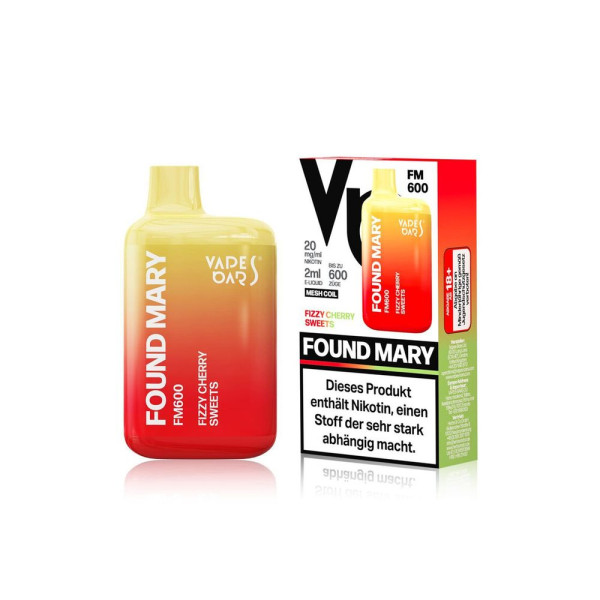 Found Mary FM600 - Fizzy Cherry Sweets 20mg Nikotingehalt