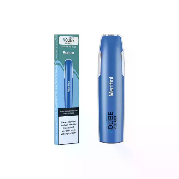 VQube Plus 600 350 mAh Menthol Einweg Vape
