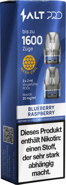 SALT Pro Pod - Blueberry Raspberry - 20mg Nikotingehalt - 2er Pack