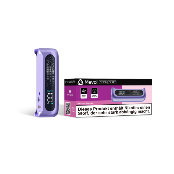 Mevol S7000 Akkuträger 850mAh - Farbe: Purple