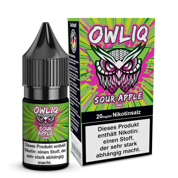 OWLIQ Nikotinsalz Liquid - Sour Apple - 10ml