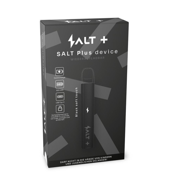 SALT Plus Lite Basisgerät - 500mAh - Farbe: Black Soft Touch
