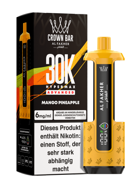Al Fakher Hypermax Advanced 30K - Mango Pineapple - 6mg Nikotingehalt