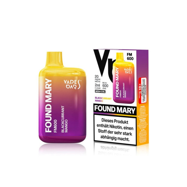 Found Mary FM600 - Blackcurrant Mango 20mg Nikotingehalt