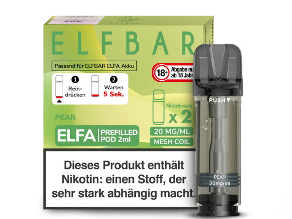 ELFBAR ELFA Pear 20mg Nikotin 2er Pack
