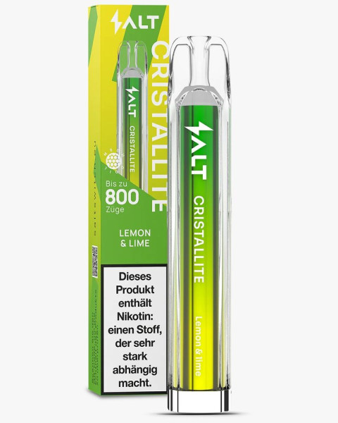 Salt Cristallite Lemon and Lime 20mg/ml Einweg E-Zigarette