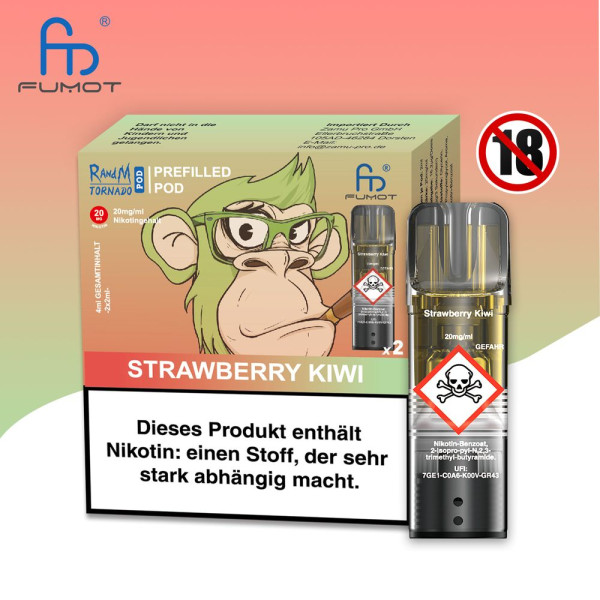 RandM Tornado Strawberry Kiwi 20mg Nikotin 2er Pack