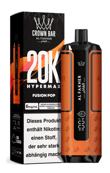 Al Fakher Hypermax 20000 - Fusion Pop - 6mg Nikotingehalt
