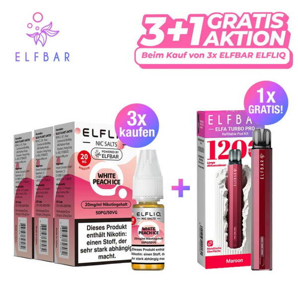 3x Elfbar ELFLIQ Liquid + ELFA Turbo Pro Gratis