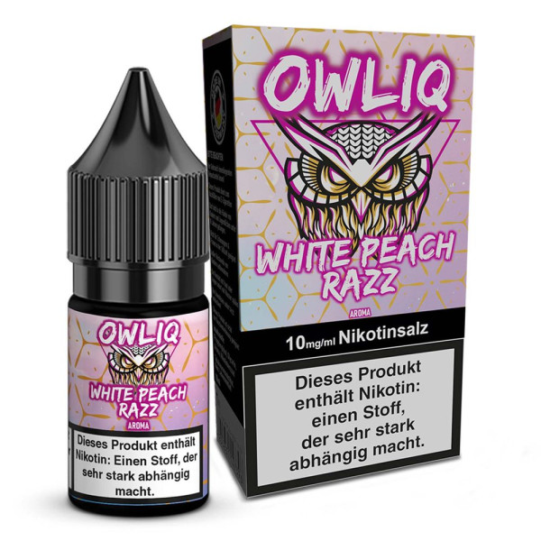 OWLIQ Nikotinsalz Liquid - White Peach Razz - 10ml