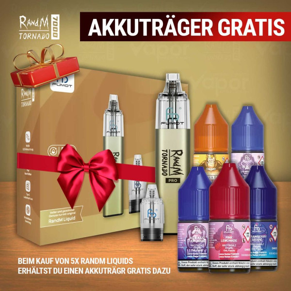 5x RandM Liquid + RandM Tornado Pro Grey Gratis