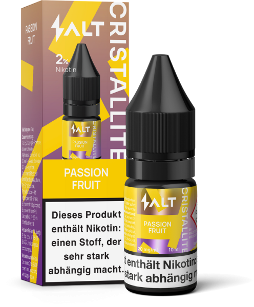 Salt Cristallite Liquid 10ml - Passion Fruit - 20mg/ml Nikotinstärke