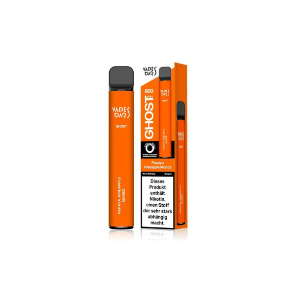 Vape Bars Ghost 800 - Papaya Pineapple Mango 20mg