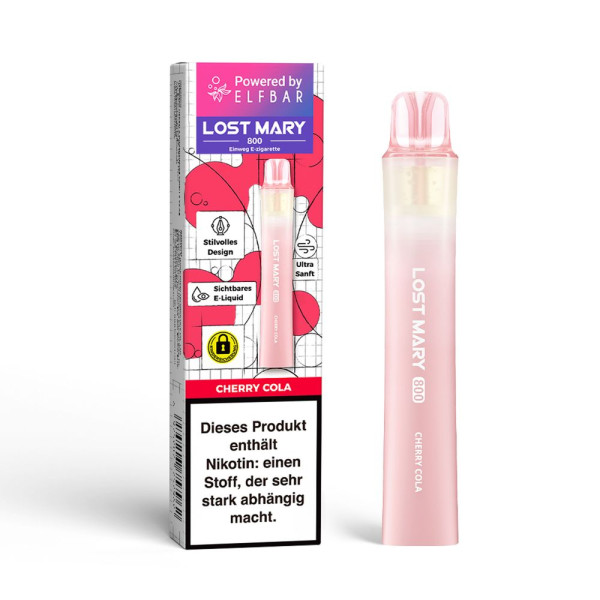 Lost Mary 800 Cherry Cola 20mg Nikotin Einweg Vape