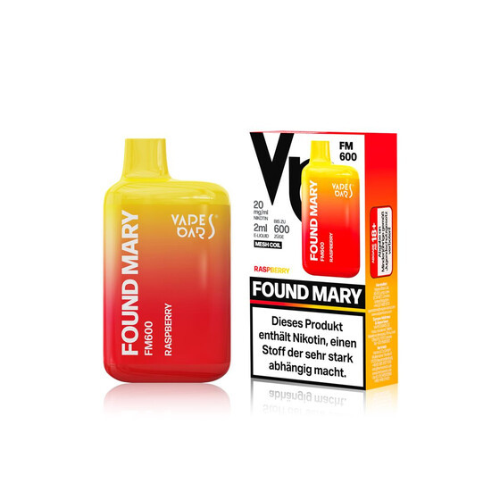 Found Mary FM600 - Raspberry 20mg Nikotingehalt