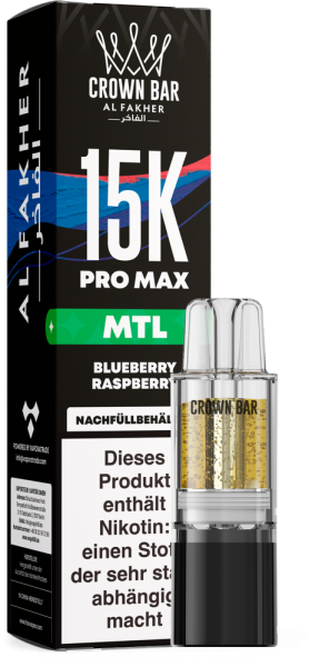 Al Fakher 15K PRO MAX Pod - Blueberry Raspberry - MTL
