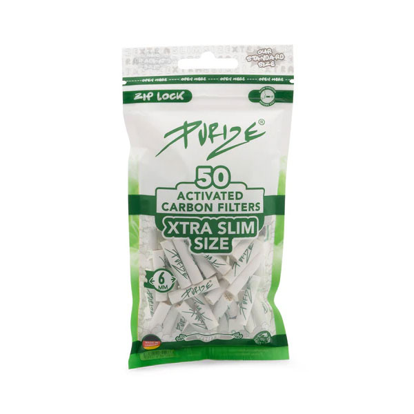 Purize Aktivkohlefilter XTRA Slim - Size 5,9mm - White - 50 Stück