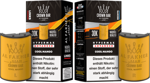 Al Fakher Hypermax Advanced 30K Pods - Cool Mango - 6mg Nikotingehalt
