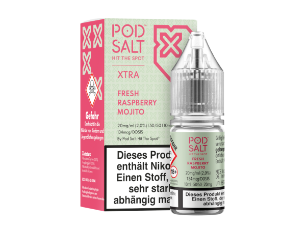 Pod Salt XTRA - Fresh Raspberry Mojito - Nikotinsalz Liquid