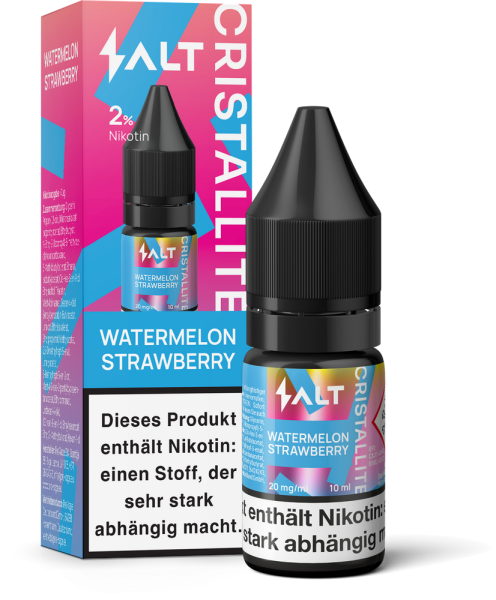 Salt Cristallite Liquid 10ml - Watermelon Strawberry - 20mg/ml Nikotinstärke