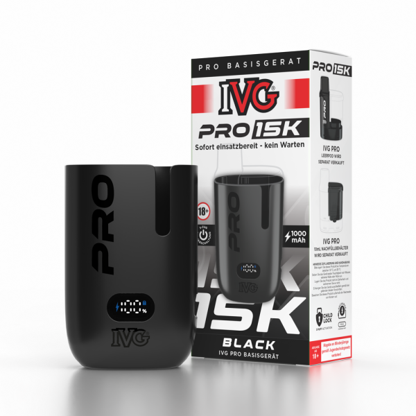 IVG Pro 15000 Akkuträger - 1500mAh - Black