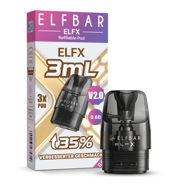 ELFBAR ELFX V2.0 - Refillable Pod - 3er Pack - 3ml