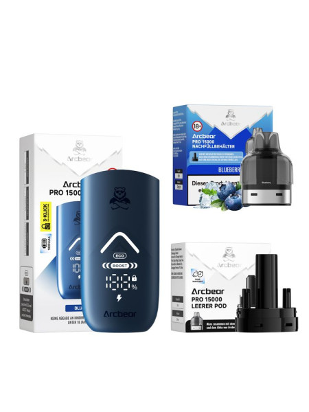 Arcbear Pro 15000 Starter Set - Farbe: Blue + Pod Blueberry