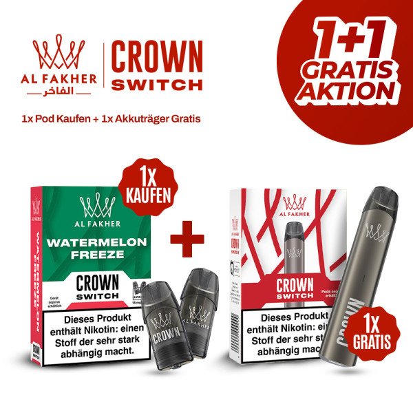 Al Fakher Crown Switch + Akkuträger Gratis